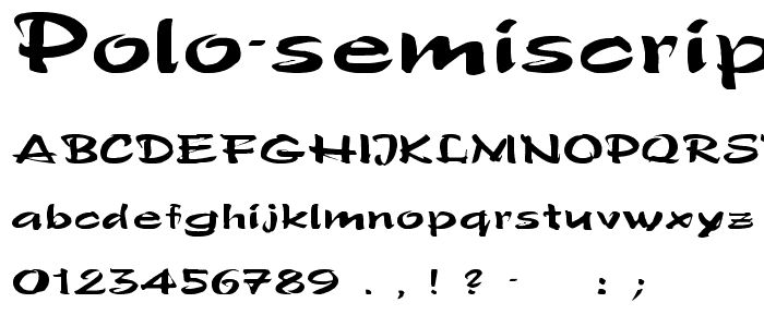 Polo-SemiScript Ex font